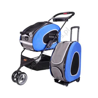 Wózek Transporter dla zwierząt 5W1 Niebieski