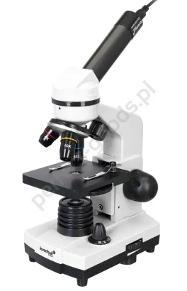 Mikroskop cyfrowy Levenhuk Rainbow D2L 0.3M, Moonstone\Kamień Księżycowy Biały