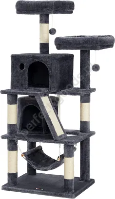 Drapak z dwoma domkami dla kota